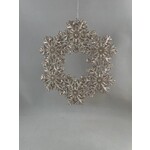 m. lynne designs glittered wreath ornament