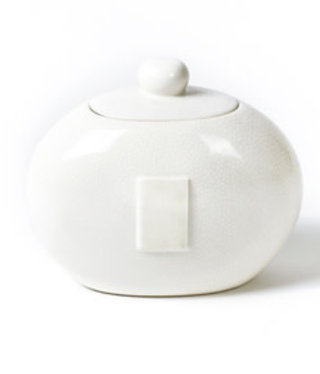 happy everything White Small Dot Big Cookie Jar