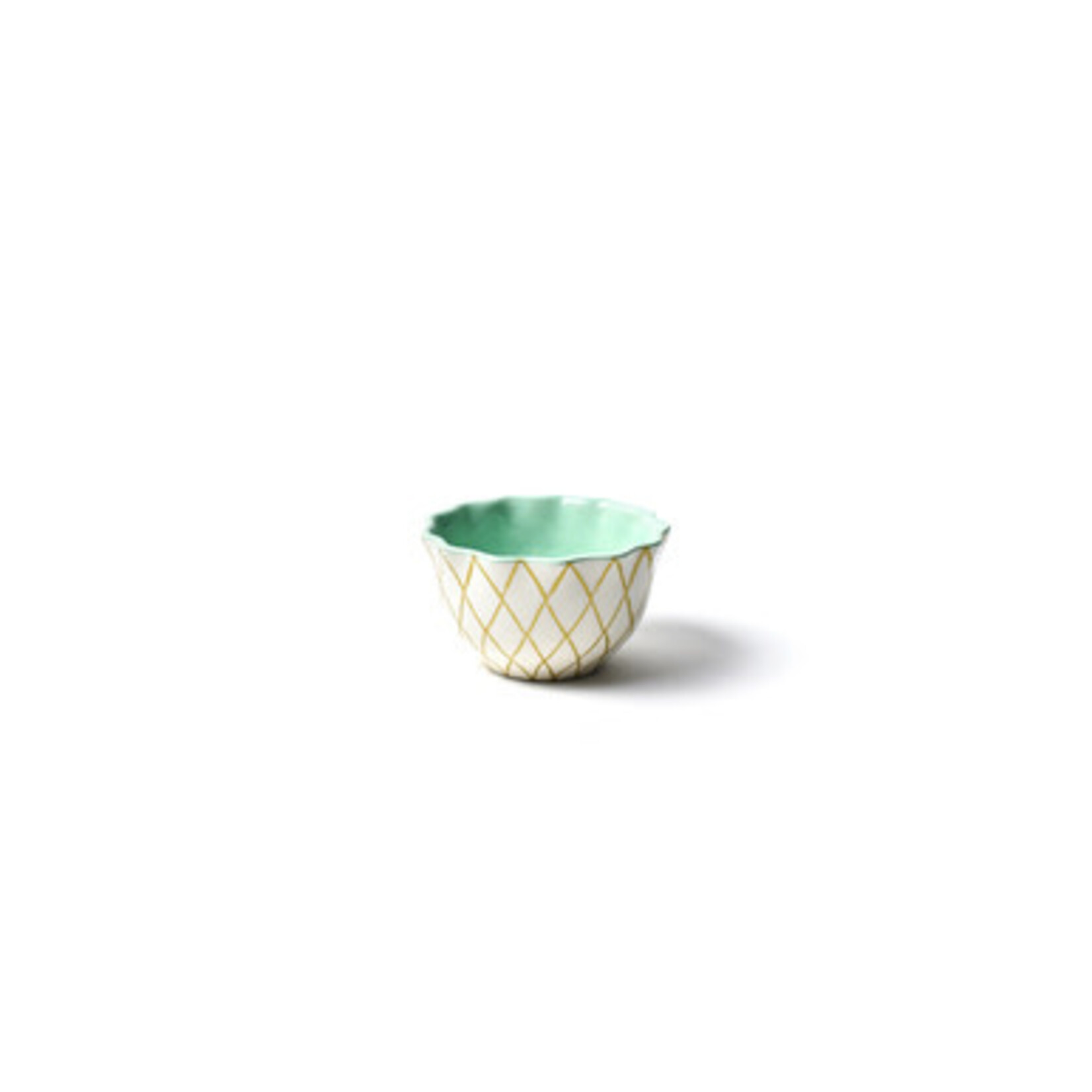 coton colors gold diamond ruffle appetizer bowl