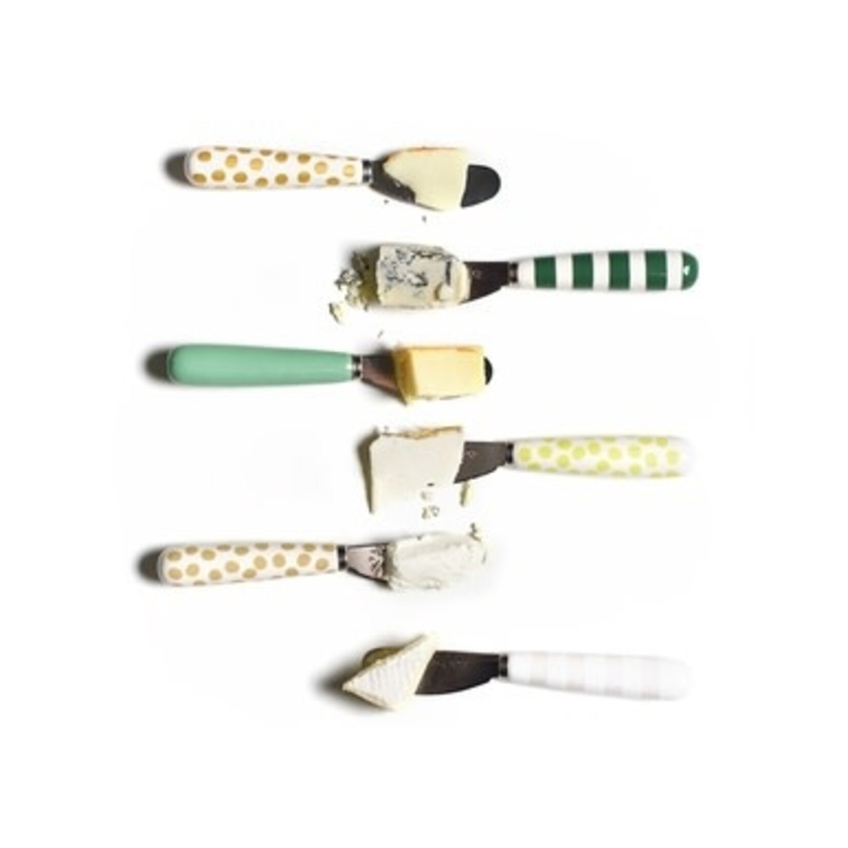 coton colors gold small dot appetizer spreader