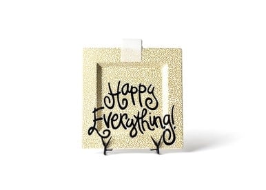 happy everything Gold Small Dot Happy Everything Big Square Platter