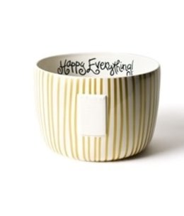 happy everything Gold Stripe Happy Everything Big Bowl