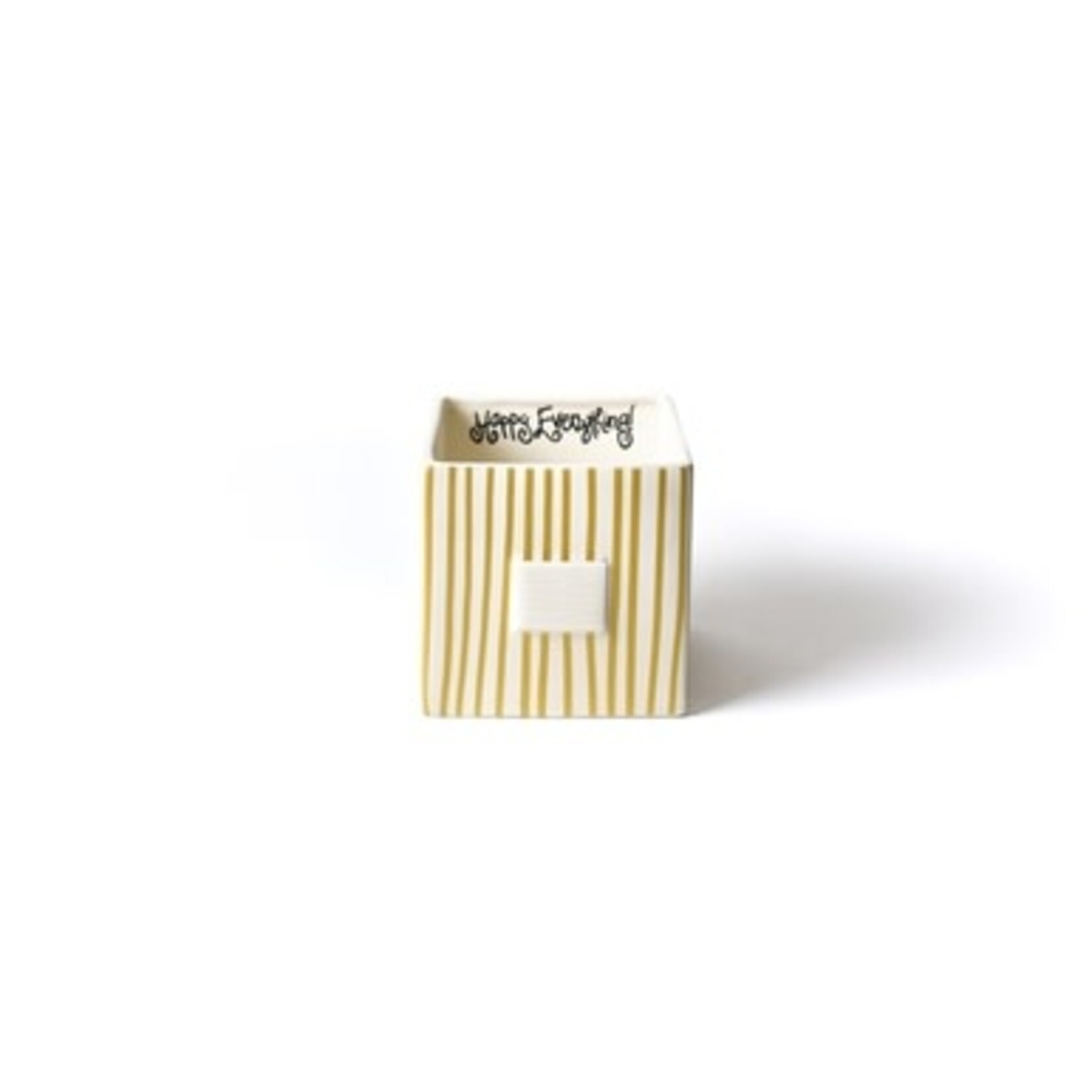 happy everything gold stripe medium mini nesting cube