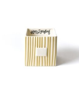 happy everything Gold Stripe Mini Nesting Cube Medium