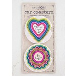 natural life good day set of two car coaster