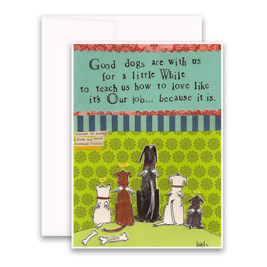 curly girl Good Dogs Card