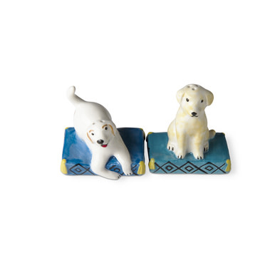 available at m. lynne designs Good Dogs Salt & Pepper Set