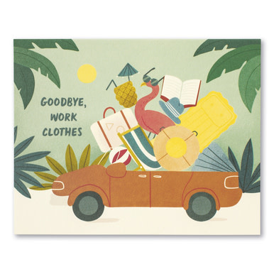 available at m. lynne designs Goodbye Work Clothes Card
