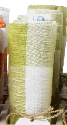 available at m. lynne designs Green Gingham Tea Towel