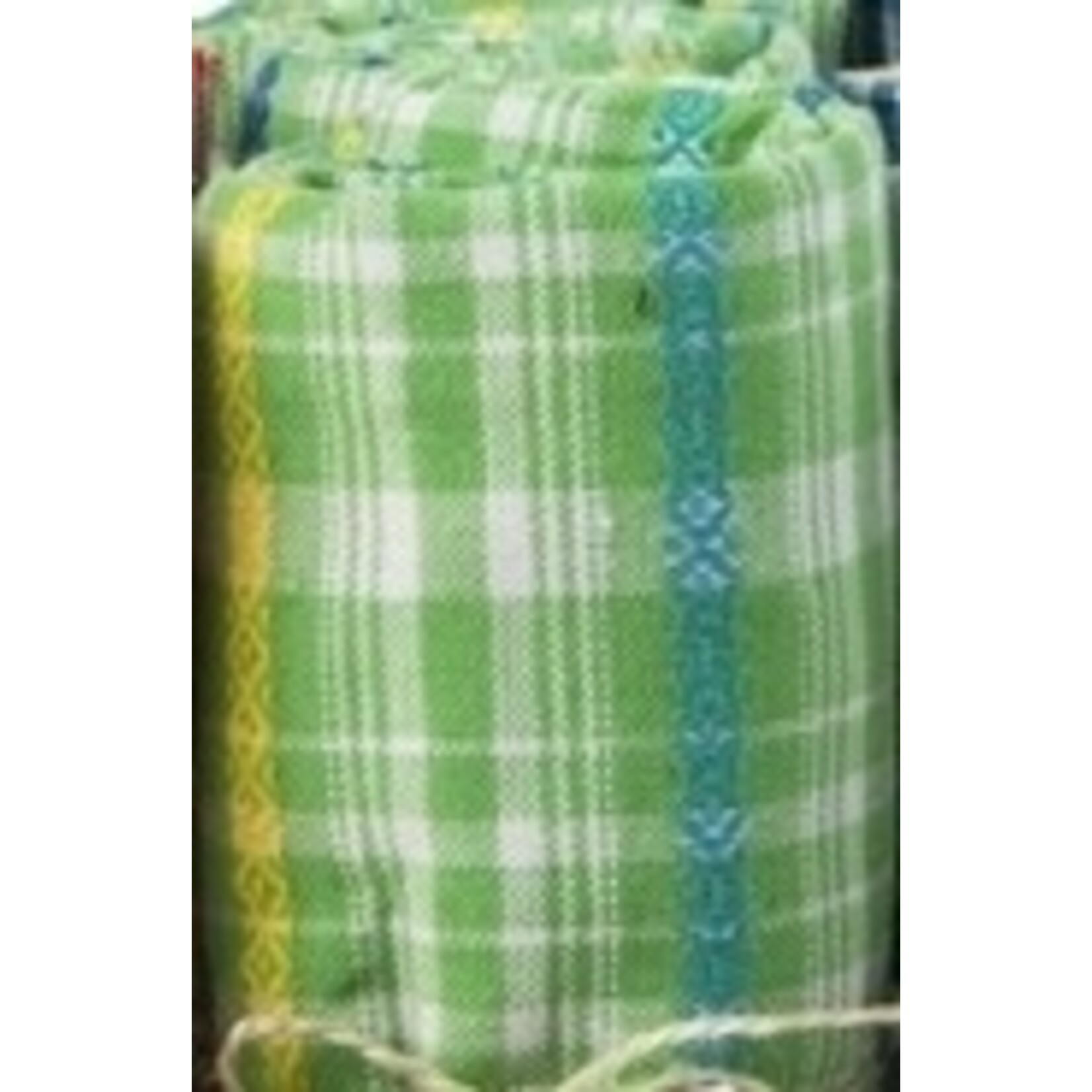 m. lynne designs green madras tea towel