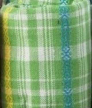 available at m. lynne designs Green Madras Tea Towel