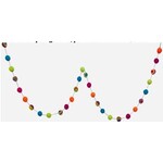 m. lynne designs green & blue multi layer pom pom felt garland