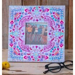 natural life gray floral folk picture frame