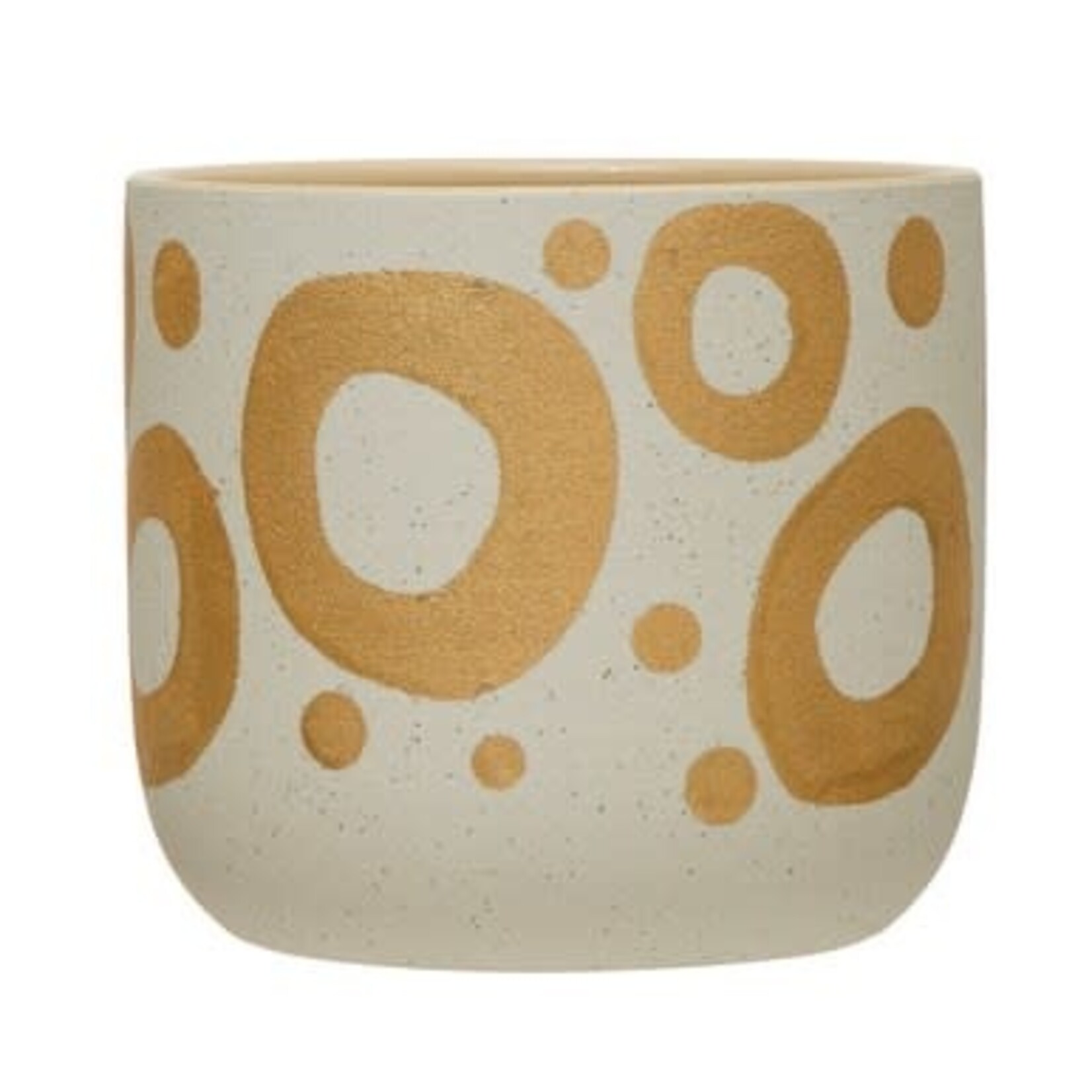 m. lynne designs hand-painted vase with gold accents