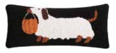 available at m. lynne designs halloween dachshund pillow