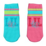 m. lynne designs lil teal ankle socks
