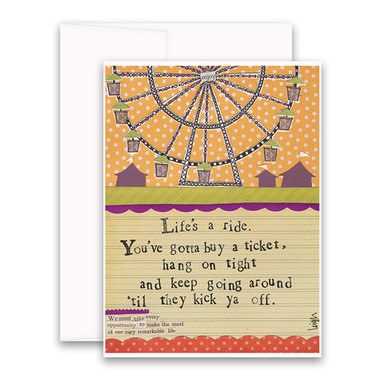 curly girl Life's A Ride Card