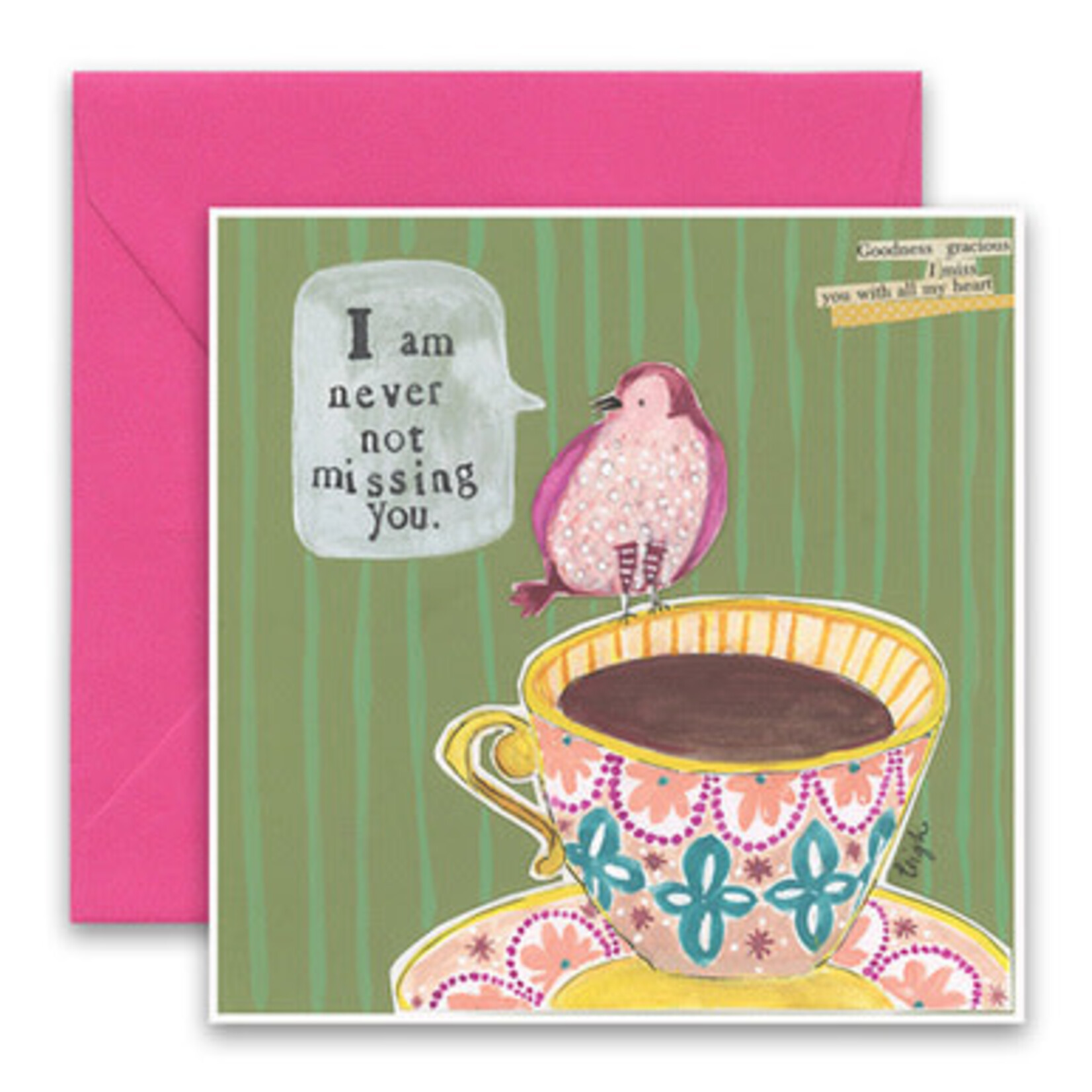 curly girl never not card