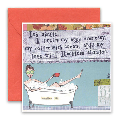 curly girl Reckless Abandon Card
