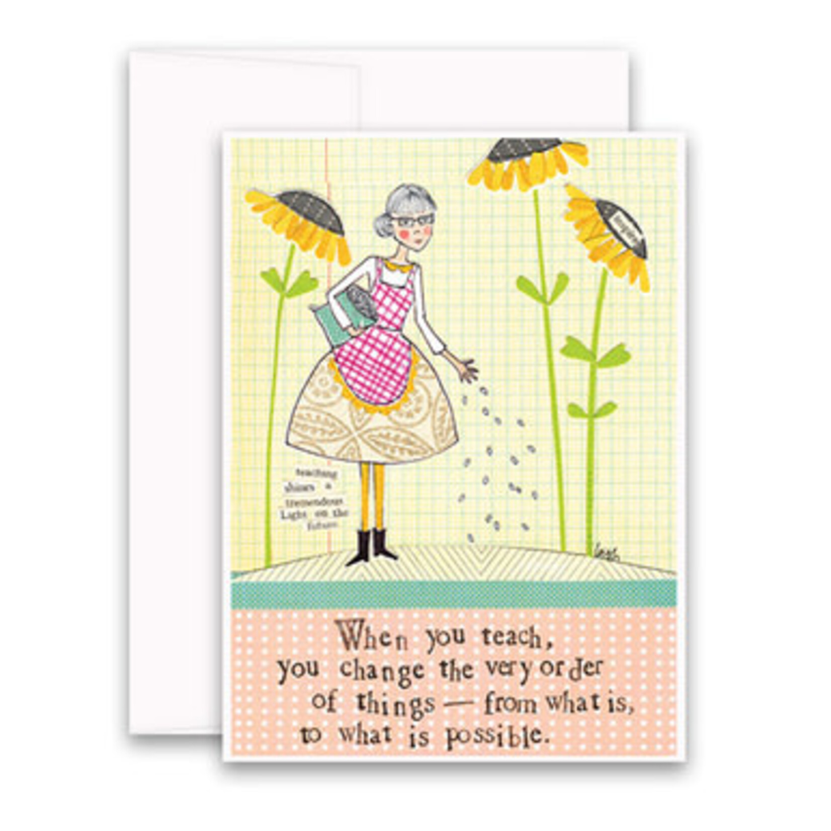 curly girl teach card