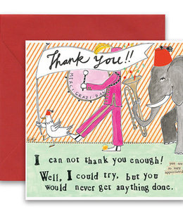 curly girl Thank You Card