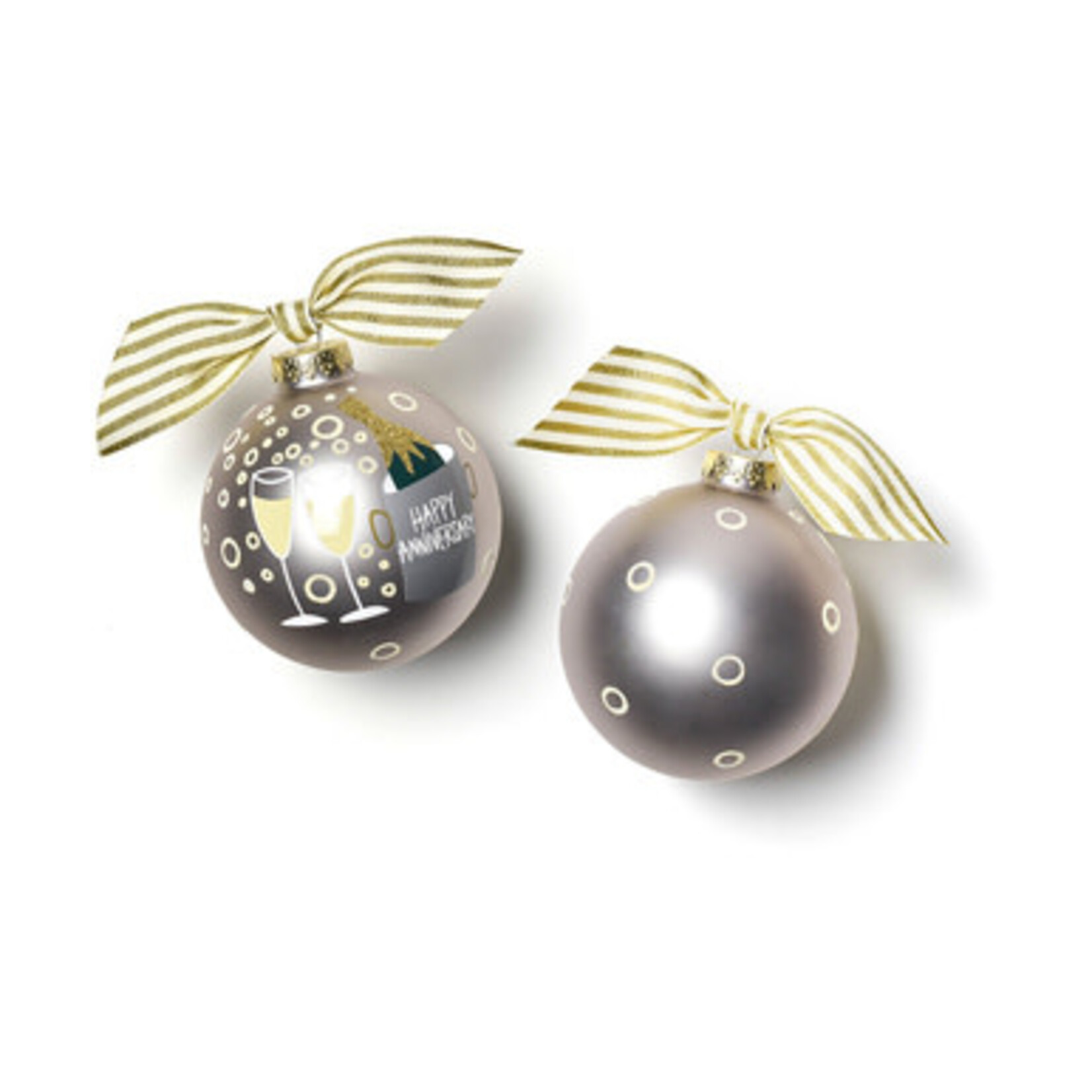coton colors happy anniversary glass ornament