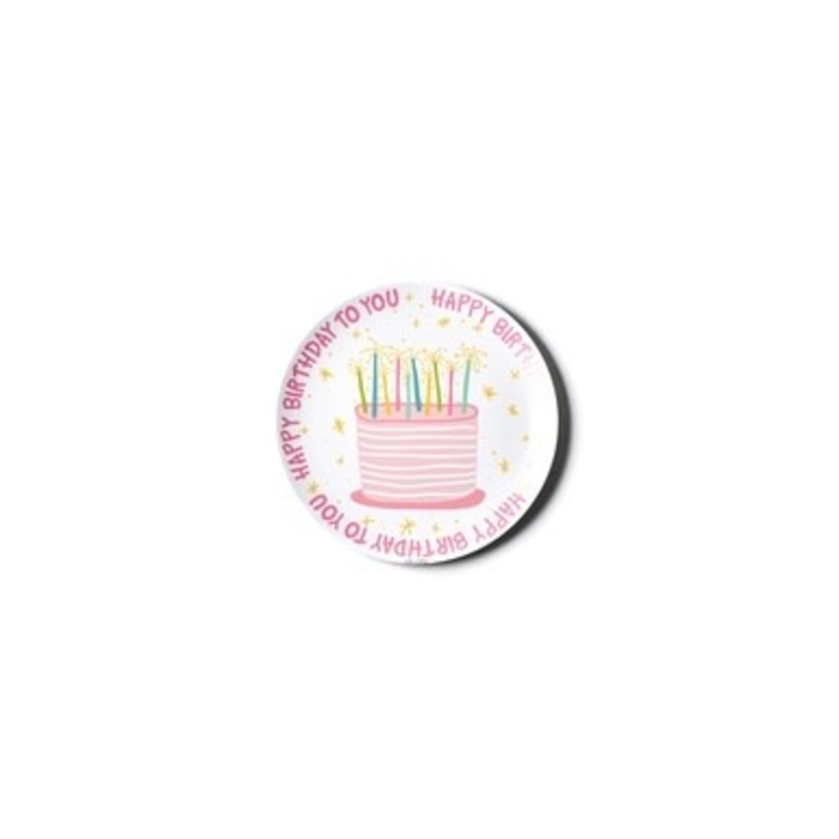 coton colors happy birthday girl melamine plate