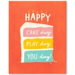 m. lynne designs happy cake day, play day, you day card