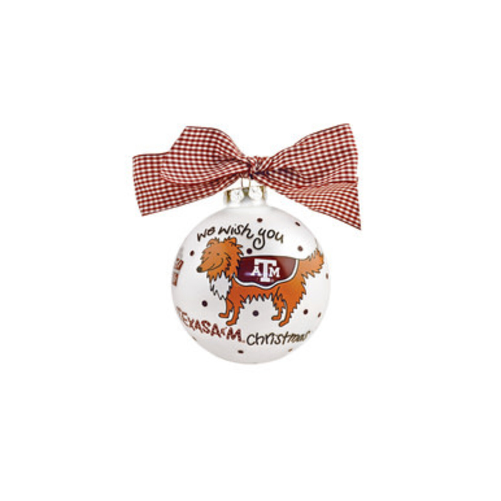 coton colors texas a&m we wish revelry glass ornament