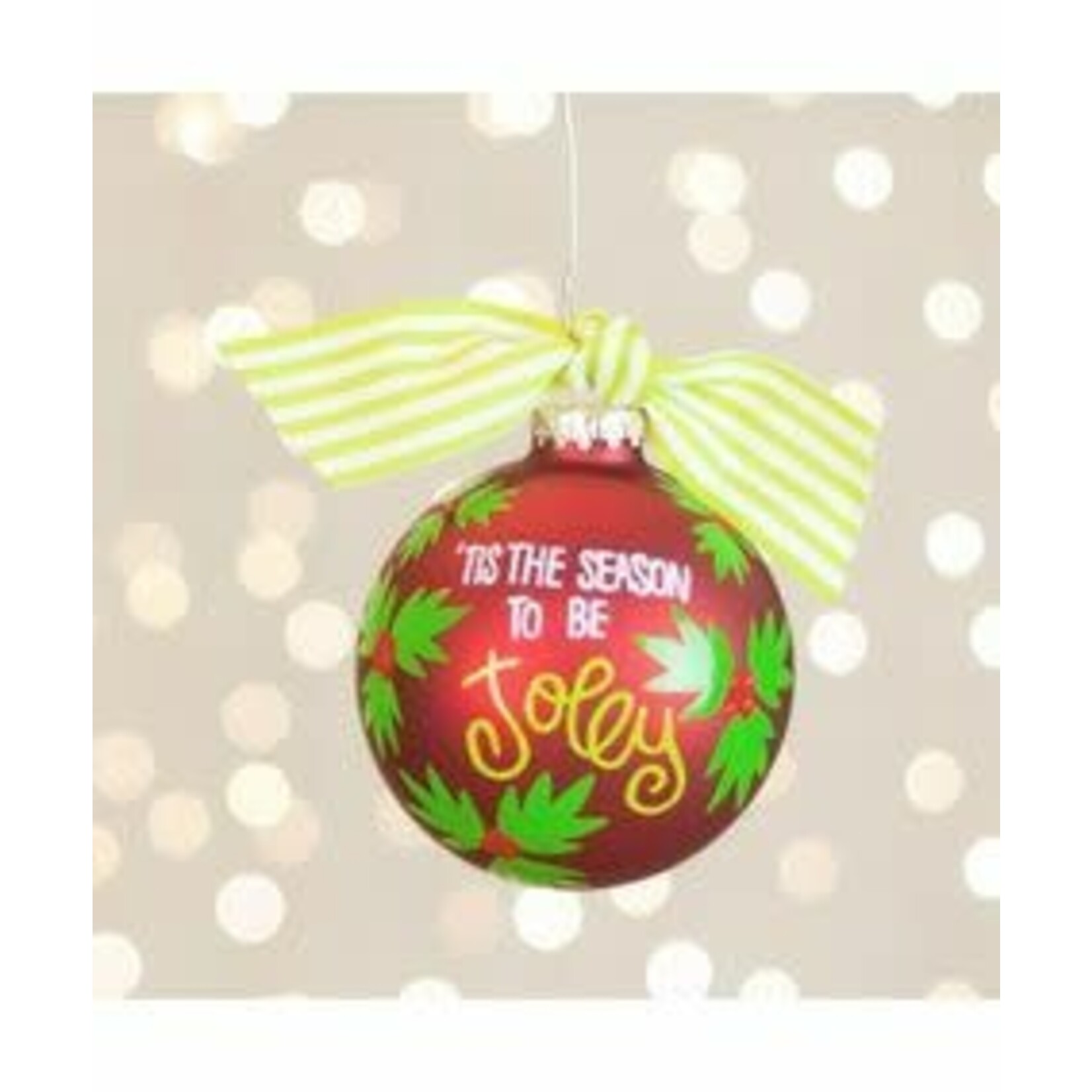 coton colors tis the season glass ornament