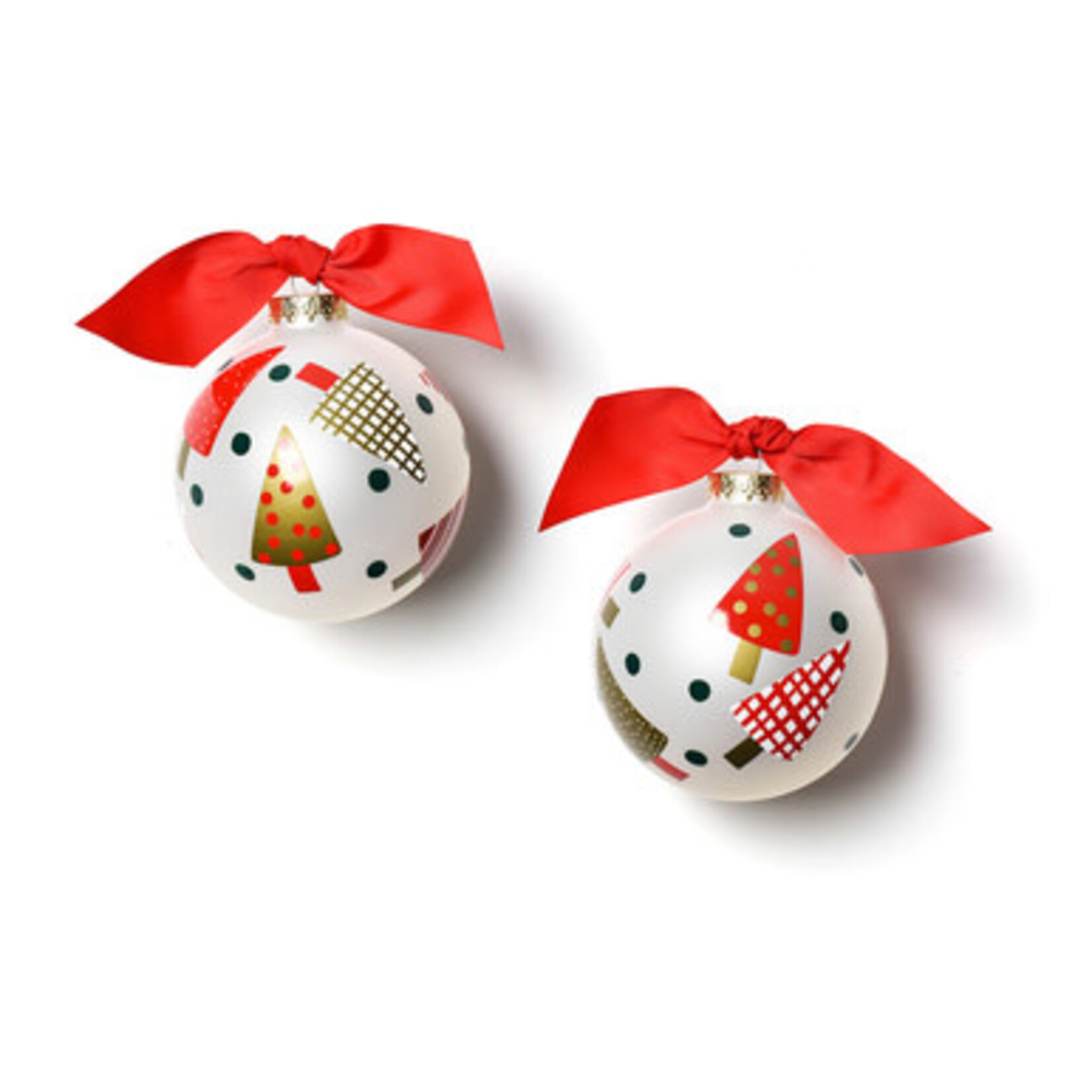 coton colors triangle trees glass ornament