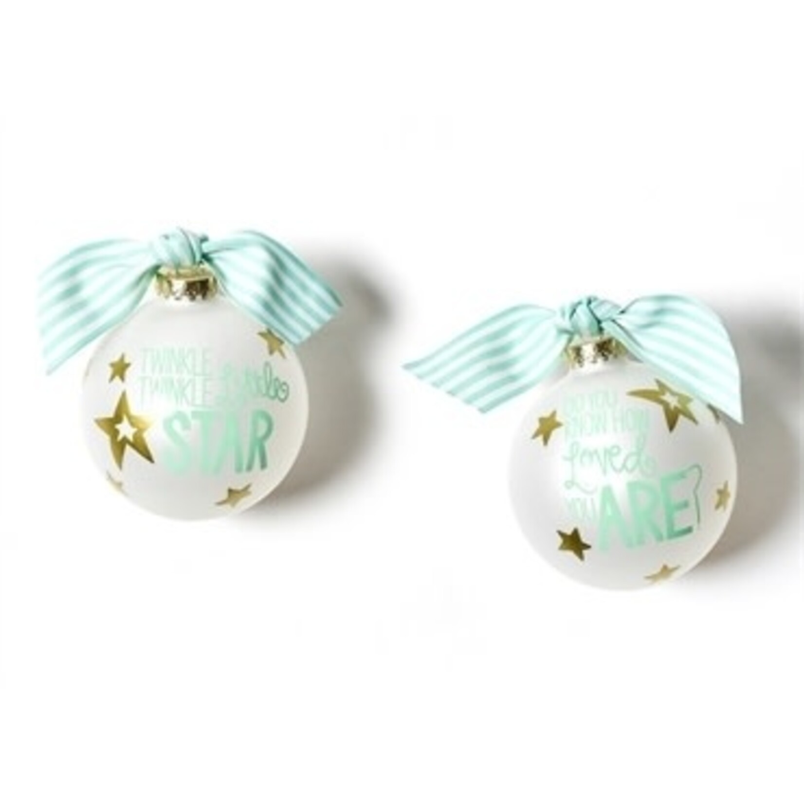 coton colors twinkle twinkle little star glass ornament