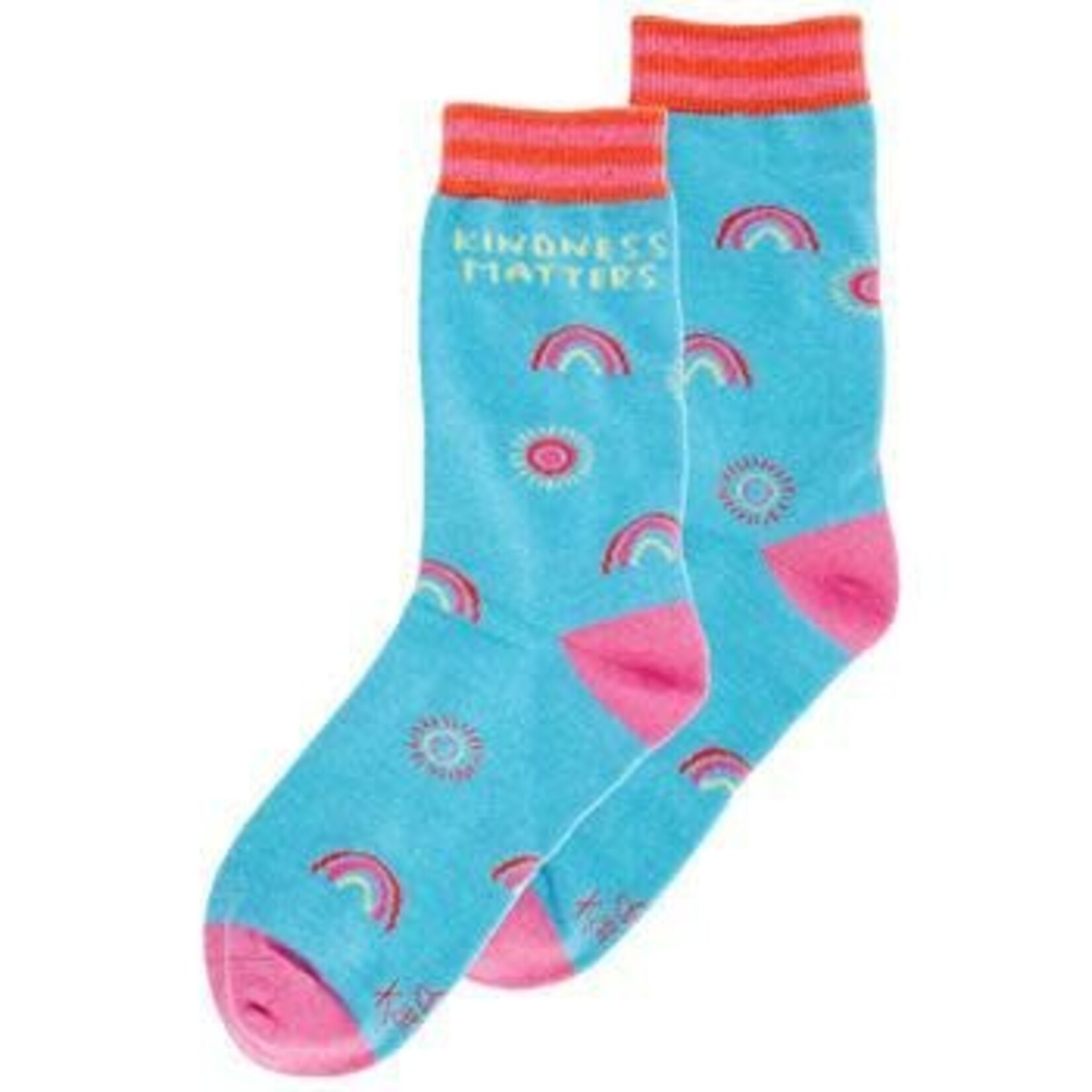 m. lynne designs kindness matters rainbow socks