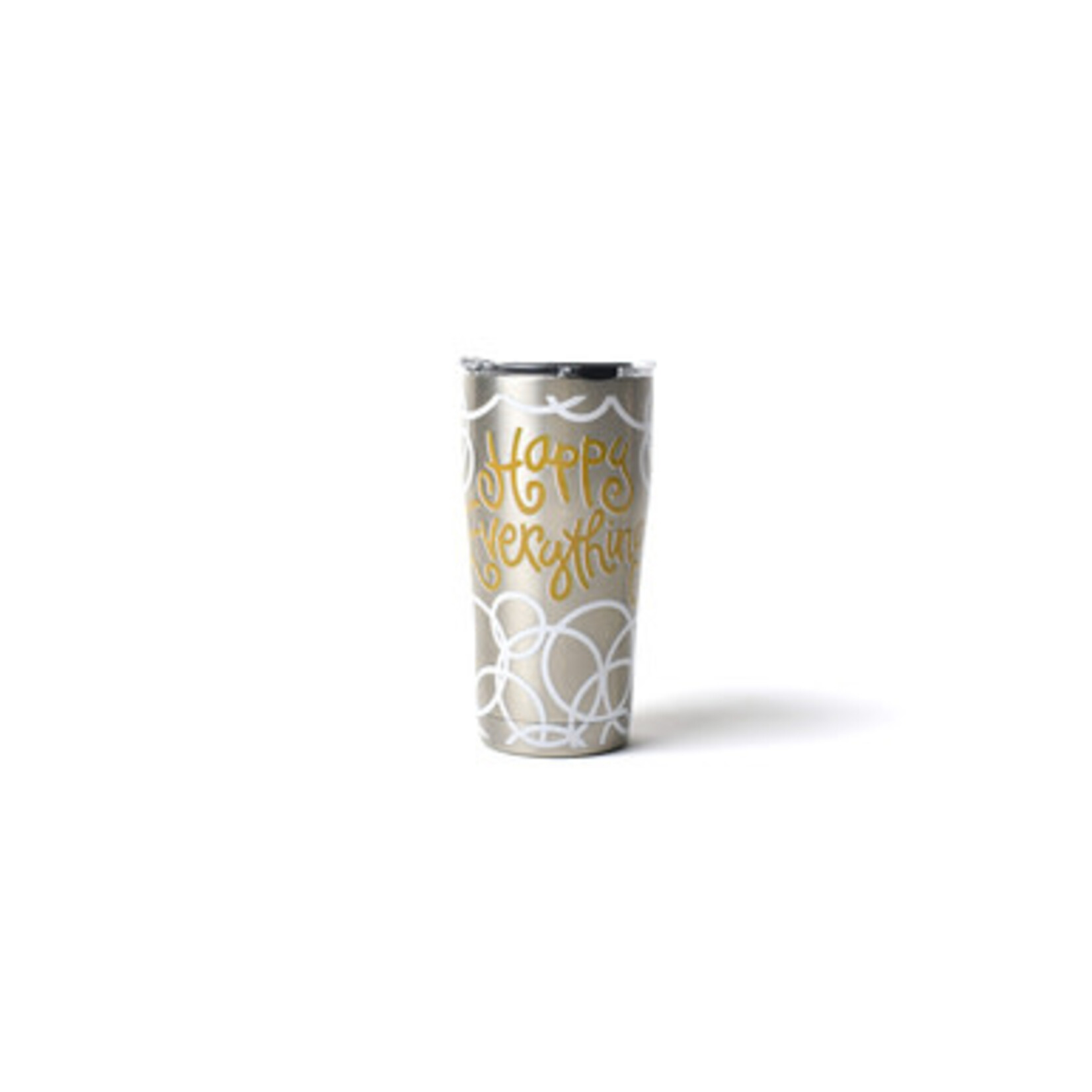 happy everything happy everything white circles stainless steel tervis tumbler