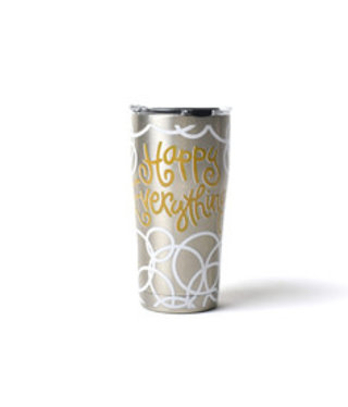 happy everything happy everything white circles stainless steel tervis tumbler