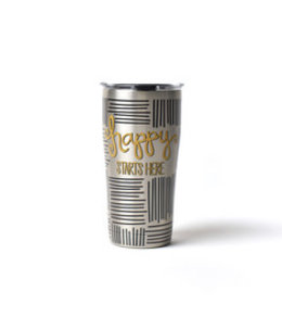 happy everything Happy Starts Here Weave Stainless Steel Tervis Tumbler