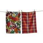 m. lynne designs harvest pumpkin set of two dishtowel