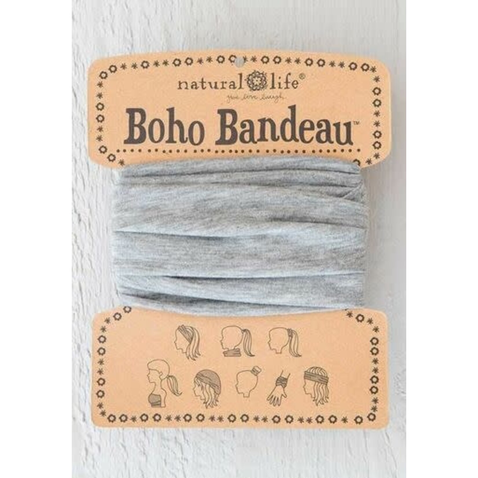 natural life heather grey boho bandeau
