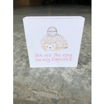 m. lynne designs hedgehog cupcake art block