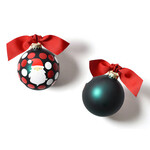 coton colors ho ho ho santa glass ornament
