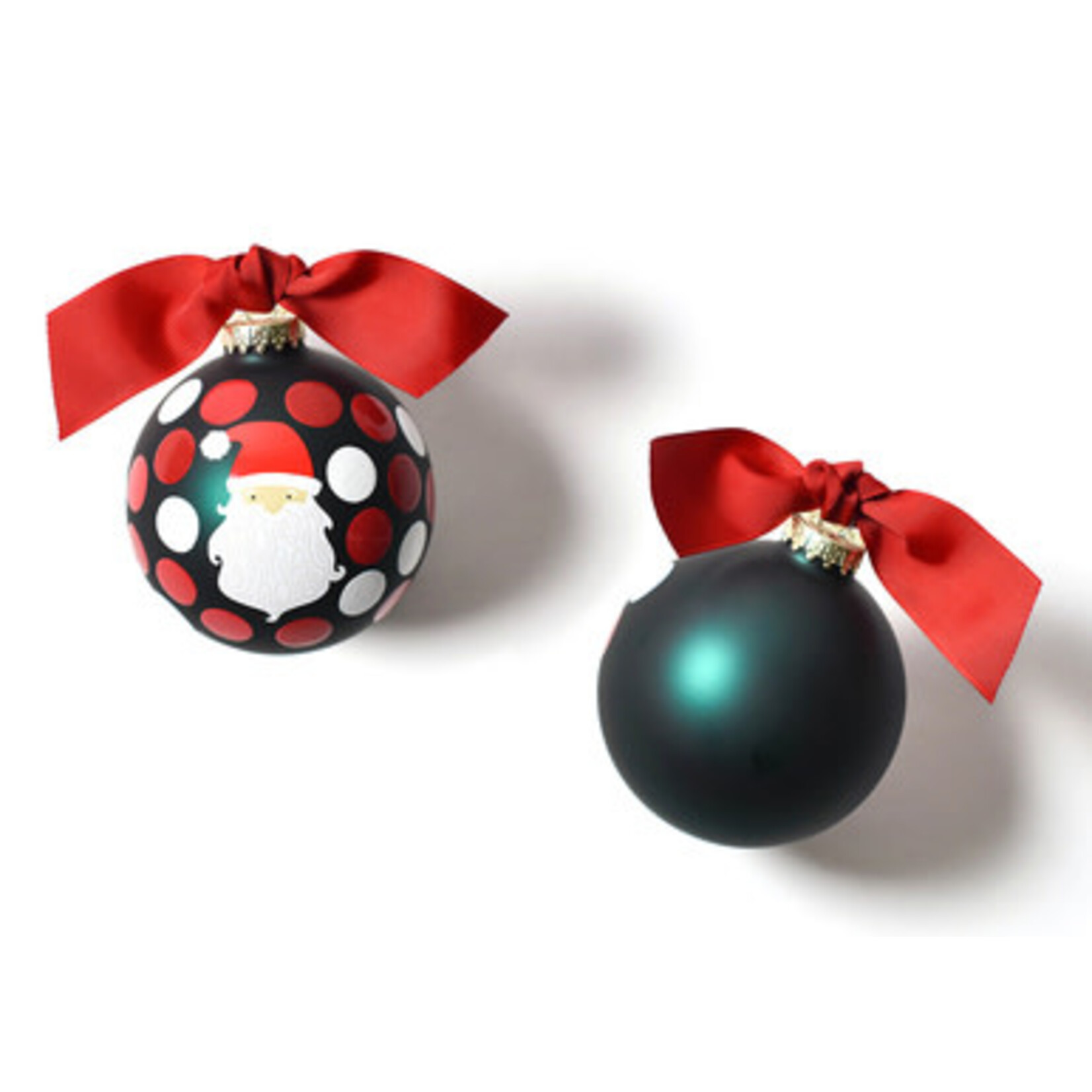 coton colors ho ho ho santa glass ornament