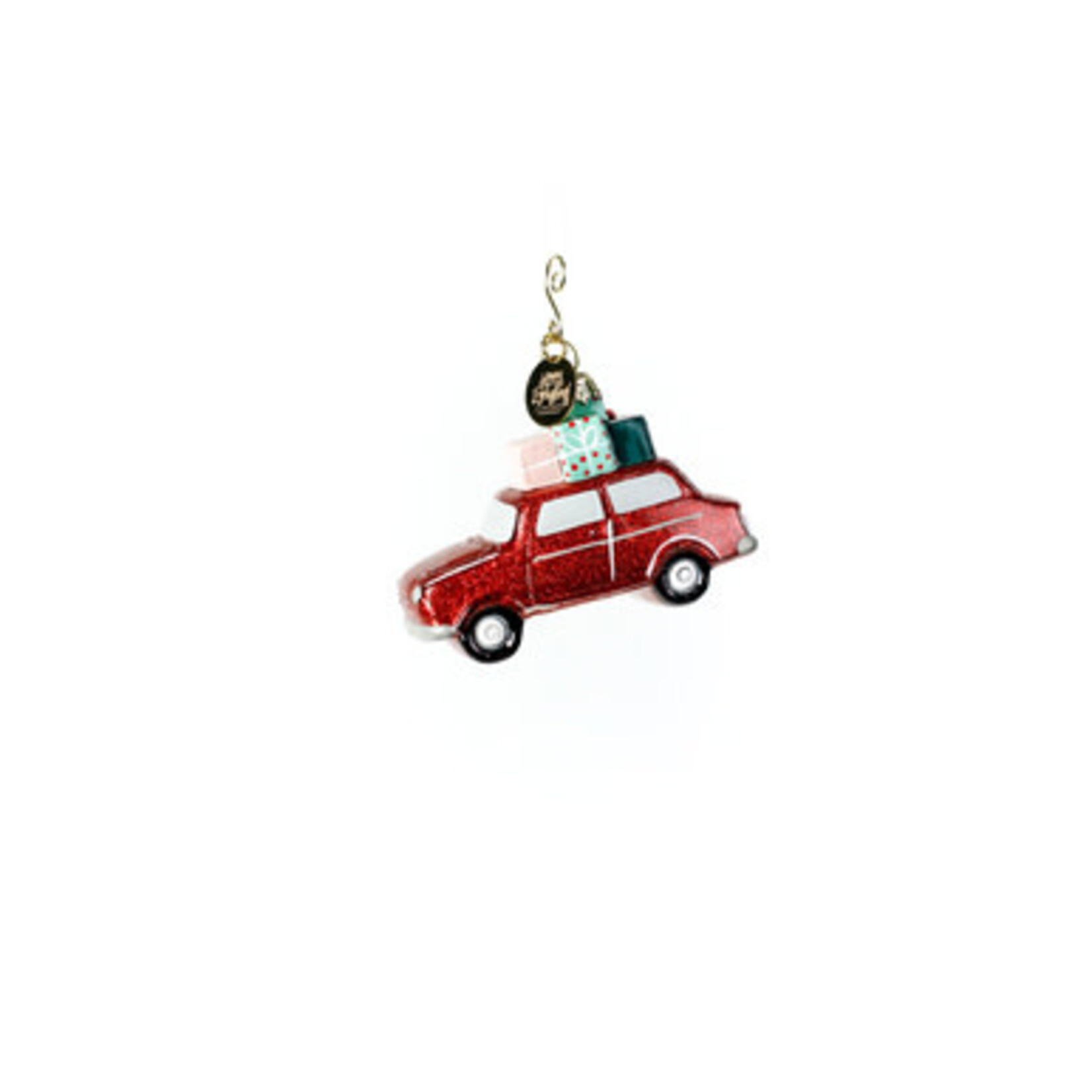 happy everything holiday car shaped ornament