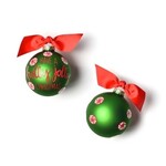 coton colors holly jolly peppermint glass ornament