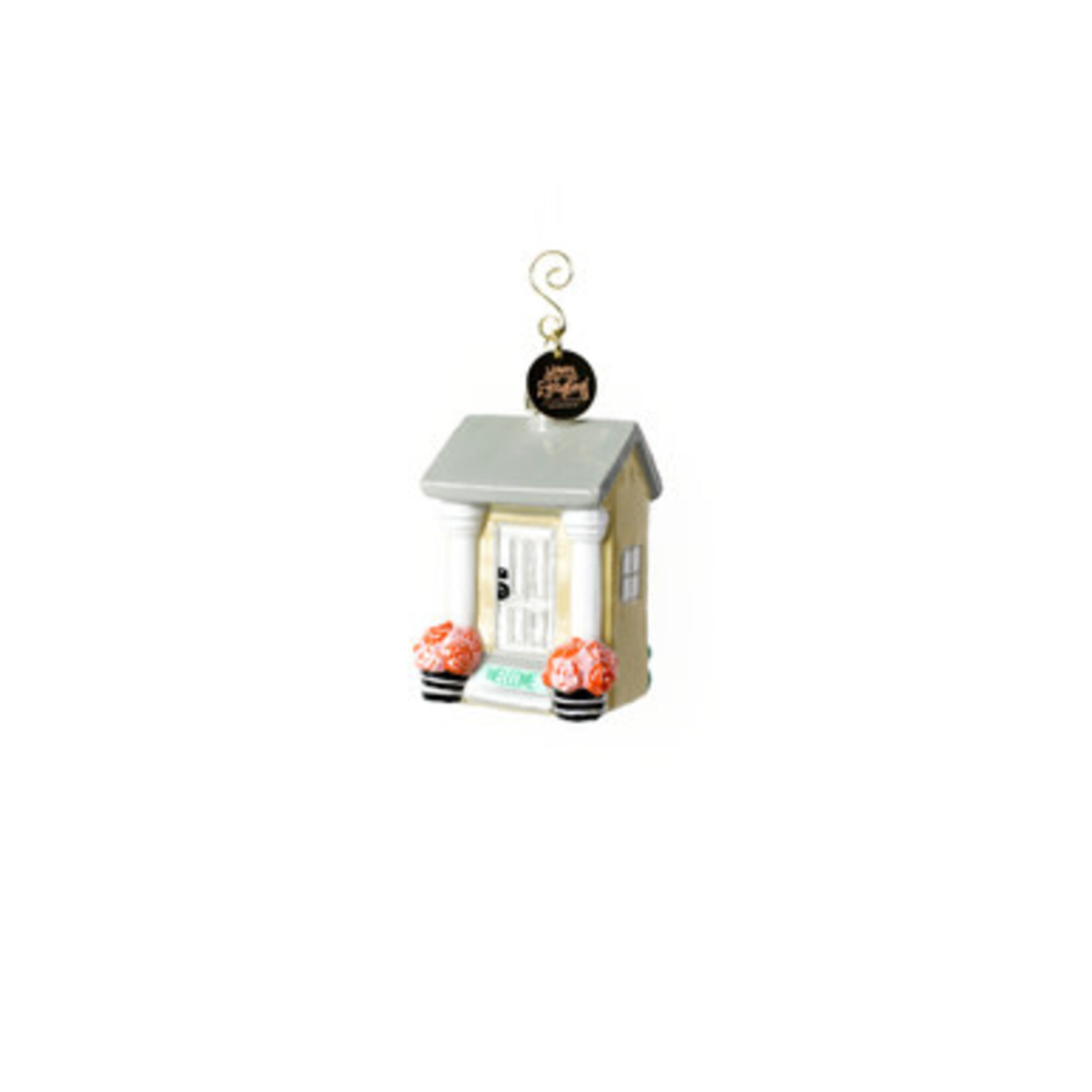 happy everything house welcome shaped ornament