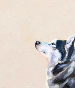 available at m. lynne designs Husky Wrapped Canvas