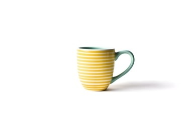 coton colors in dog coffees yellow mug