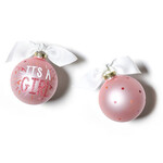 coton colors it's a girl glass ornament