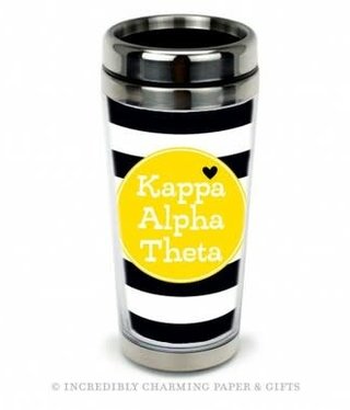 available at m. lynne designs Kappa Alpha Theta Cabana Stainless Steel Travel Mug