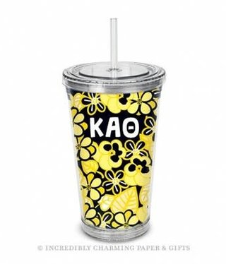 available at m. lynne designs Kappa Alpha Theta Icon Floral Straw Tumbler