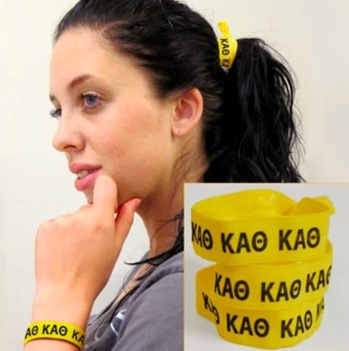 available at m. lynne designs Kappa Alpha Theta Stretch Hair Tie
